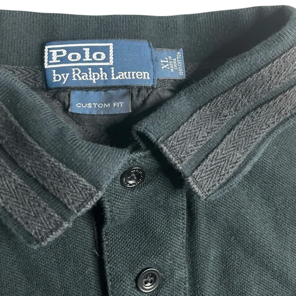 Polo Ralph Lauren Men’s Polo Shirt XL Custom Fit‎ Black Short Sleeve